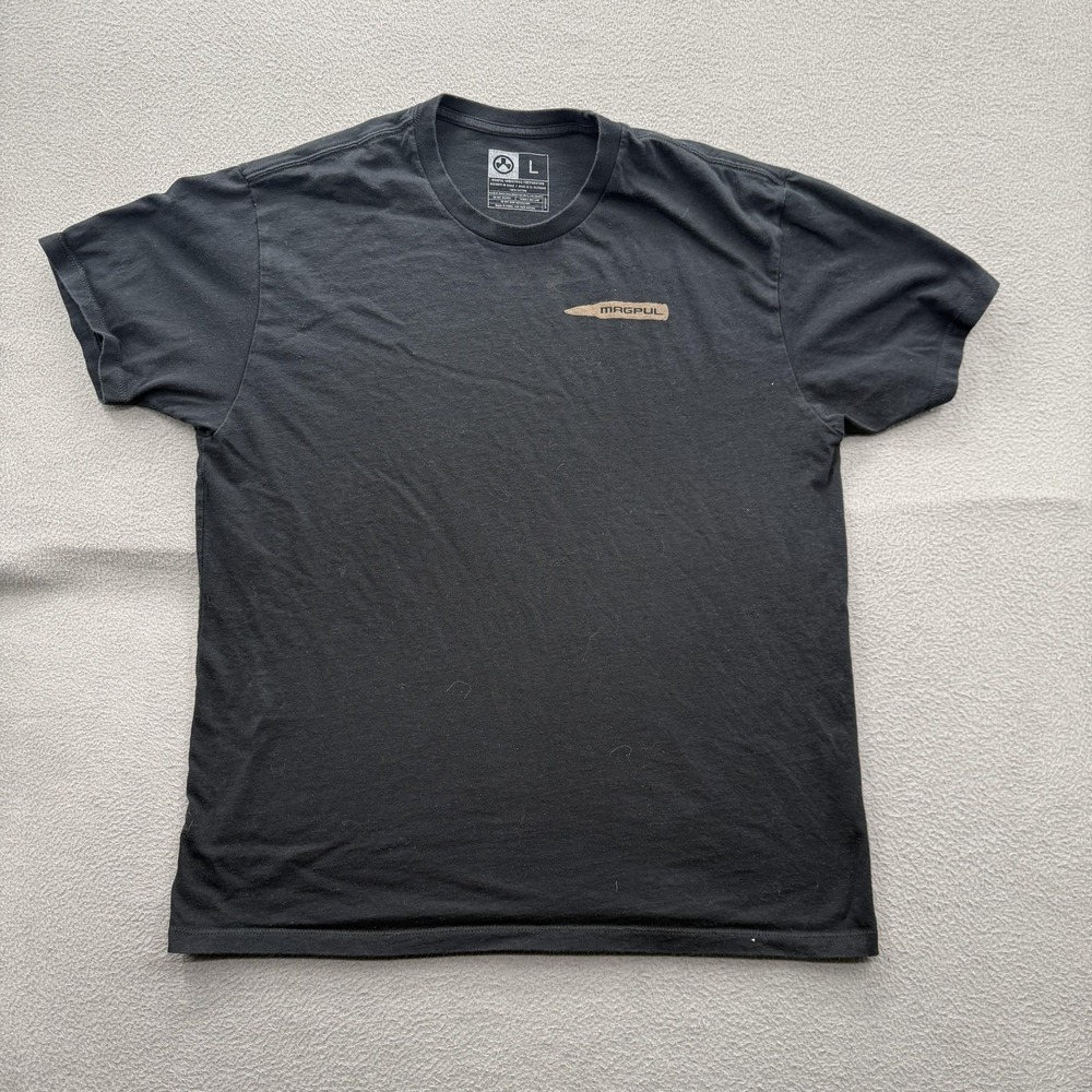 Magpul Shirt Mens Large Black Smooth & Mild Ammo Box Graphic Tee Tagless Casual